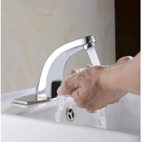 harmingwater Automatic Sensor Touchless Bathroom Sink Faucet with Hole Cover Plate