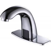 harmingwater Automatic Sensor Touchless Bathroom Sink Faucet with Hole Cover Plate