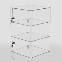 Custom 3 Tier Acrylic Display Box/ Case / Cabinet with Lock