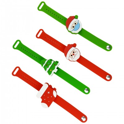 Christmas gift series hand sanitizer bracelet silicone wristband with cute shape