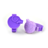 kids cute carton shape silicone hand sanitizer bracelet with DIY joint blocks