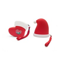 Portable  Silicone Christmas Hat Shaped  Coin bag Waterproof Coin Purse Gift for Kids