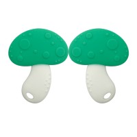 BPA Approved Food Grade Silicone Baby Teething Toys Mushroom Shape Teether  for Infant