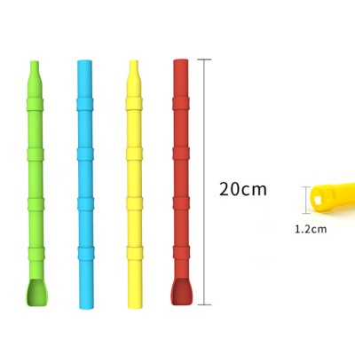 wholesale drinking reusable silicone straws straight drinking straw multi colors silicone straw with brush